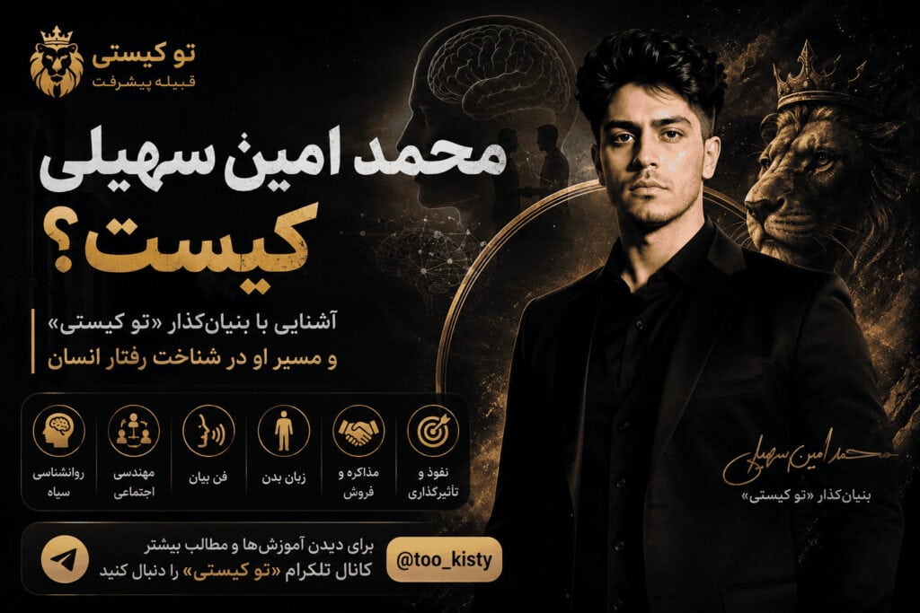 محمد امین سهیلی بنیان‌گذار تو کیستی در حوزه ارتباطات انسانی، رفتارشناسی و روانشناسی اجتماعی