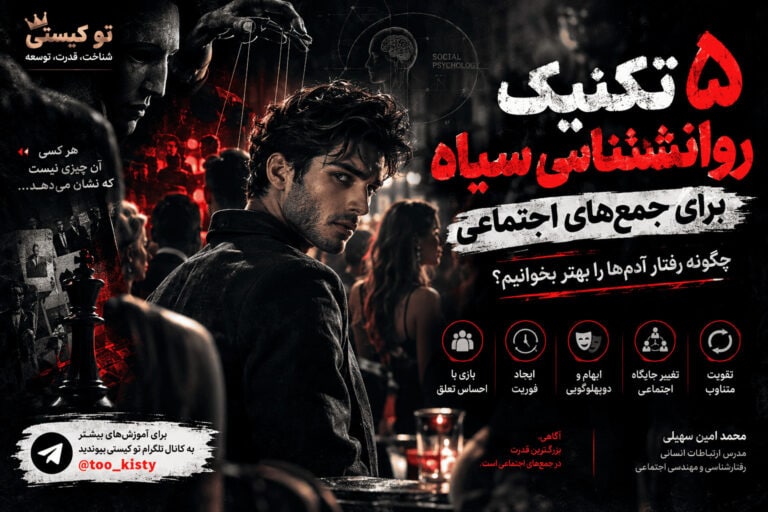 بنر مقاله ۵ تکنیک روانشناسی سیاه برای جمع‌های اجتماعی و شناخت رفتار انسان