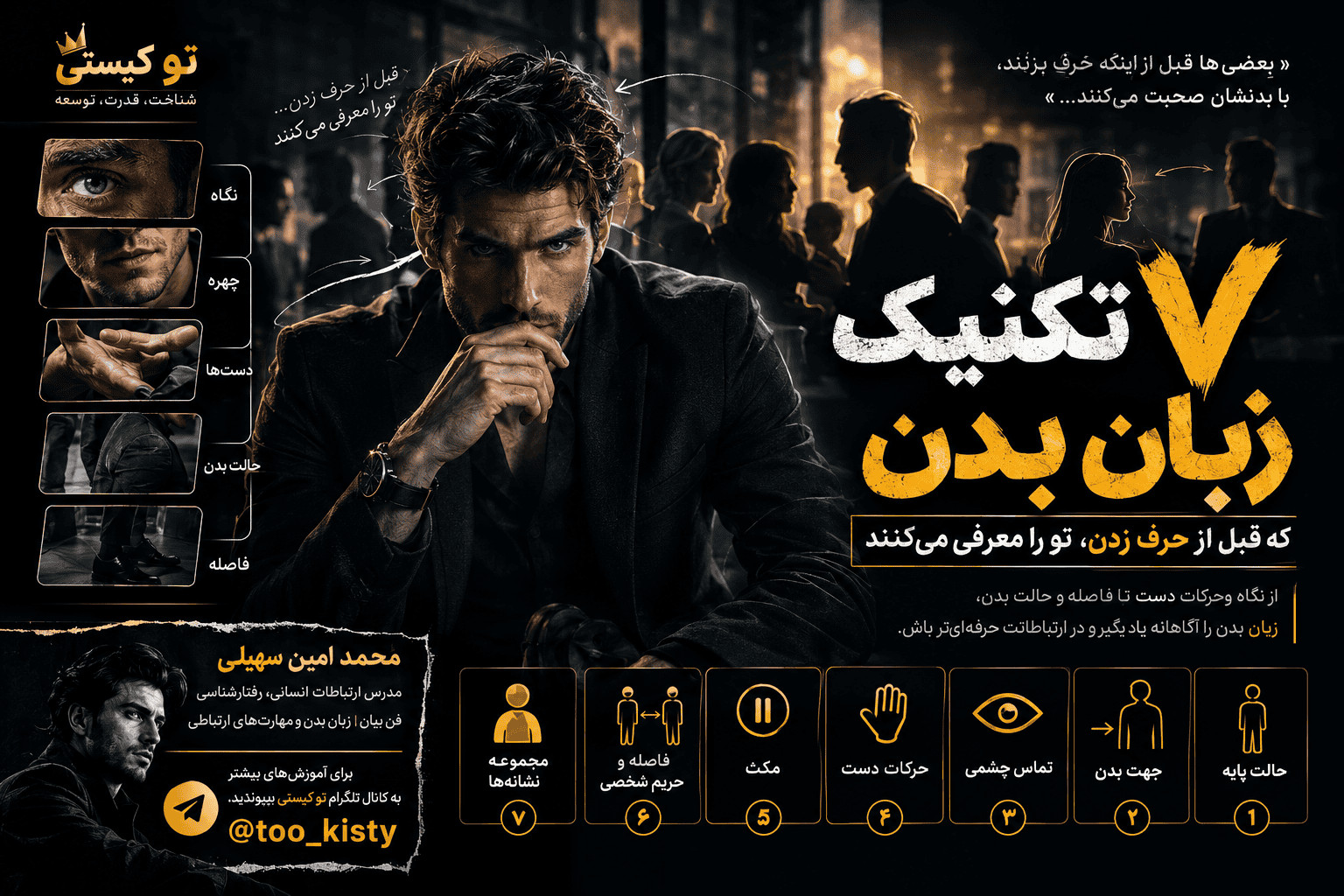 ۷ تکنیک زبان بدن برای بهبود ارتباطات انسانی، تحلیل رفتار و افزایش مهارت‌های ارتباطی
